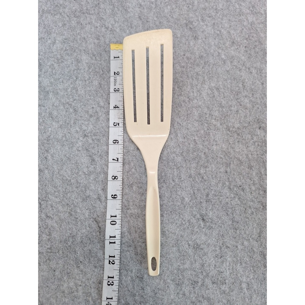 Vintage Foley Ivory 3 Slot Long Blade Narrow Spatula Angle Flipper Turner 13"